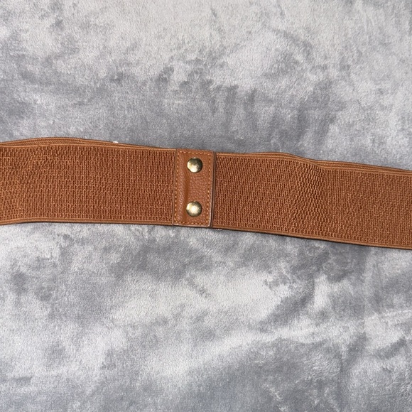 Brown/gold snap belt M/L - Picture 3 of 7